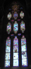 Monestir de Valldonzella: Un vitrall dedicat a un dels Sants de l'Orde del Cster