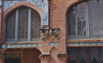 Domnech i Montaner:  Reus   Institut Pere Mata   Decoration de la faade du Pavillon des Distingus