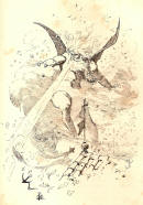 Apel·les Mestres: Il·lustració per a El Sabor de la Tierruca, 1882.