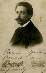 Retrato de Enric Granados joven, con dedicatoria