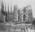 Gaud�: La Sagrada Fam�lia - L'absis i el darrera de la fa�ana del Naixement el 1904