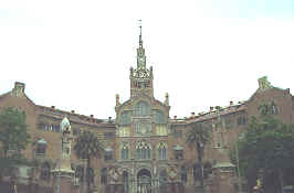 Dom�nech i Montaner: Hospital Sant Pau Fachada principal