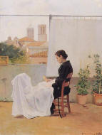 J Llimona  � la terrasse 1891