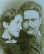 Alb�niz con su esposa Rosina Jordana