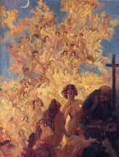 Riquer: Pintura "Les temptacions de Sant Antoni" oli