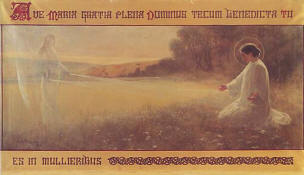 Riquer:  Peinture  "L'Annonciation" 1893