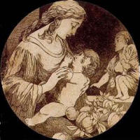 Alexandre de Riquer: Dibuix "Maternitat"