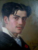 Alexandre de Riquer à 21 ans, portrait de A. Romeu.